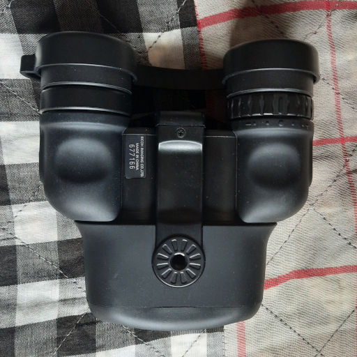 A picture of the Pentax Papilio III binoculars from the bottom